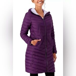 Lands' End Ultra Light Down Packable CoatBlackberry size S